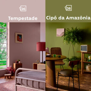 Cores do Ano Suvinil 2026: Tempestade e Cipó da Amazônia
